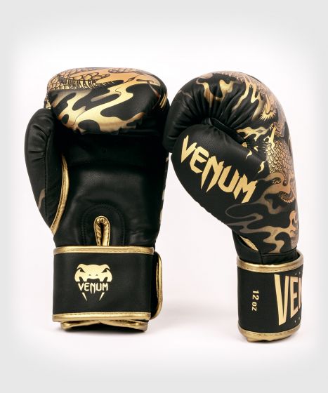 Venum Dragon's Flight Boxing Gloves - Black/Bronze