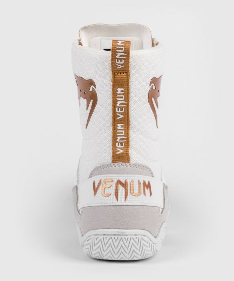 Venum Elite Boxing Shoes - White/Gold