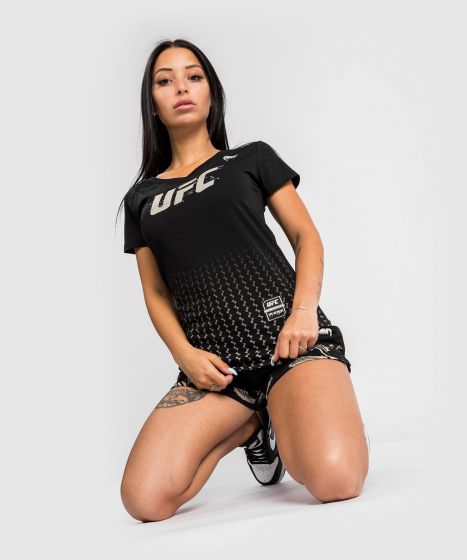UFC Venum Authentic Fight Week 2.0 T-Shirt – Für Frauen – Schwarz 