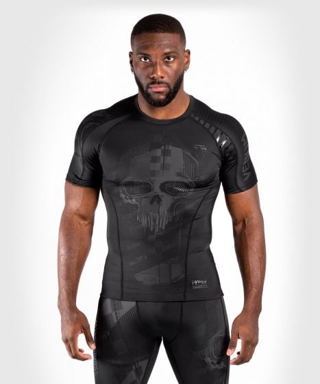 T-shirt de compression Venum Skull - Manches courtes - Noir/Noir
