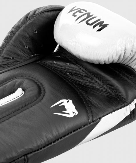 Gants de boxe pro Venum Hammer - Velcro - Noir/Blanc