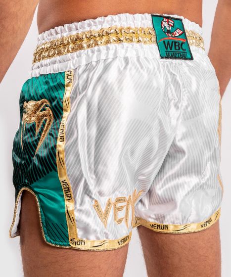 Pantaloncini Muay Thai Venum WBC - Bianco/Verde