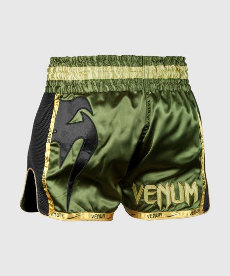 Pantalones Cortos de Muay Thai Venum Giant - Kaki/Negro