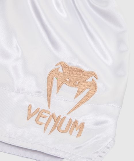 Venum Classic Muay Thai Short - White/Gold