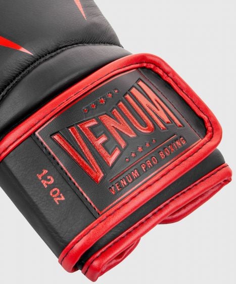 Venum Giant 2.0 professionelle Boxhandschuhe - Klettverschluss - Schwarz/Rot