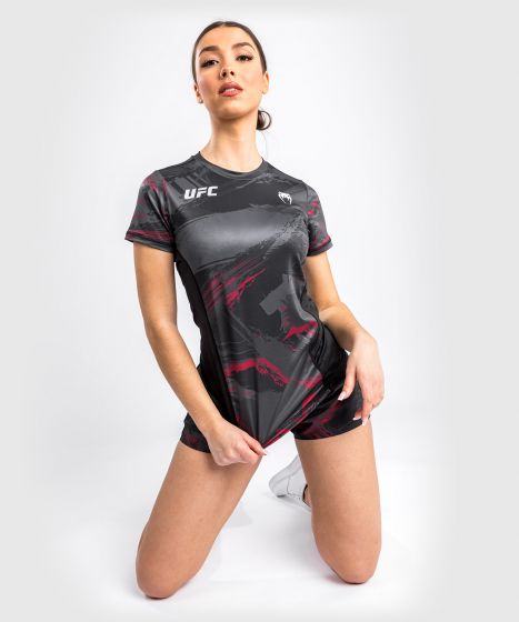 UFC Venum Authentic Fight Week 2.0 Dry Tech T-Shirt - For Women - Black/Red