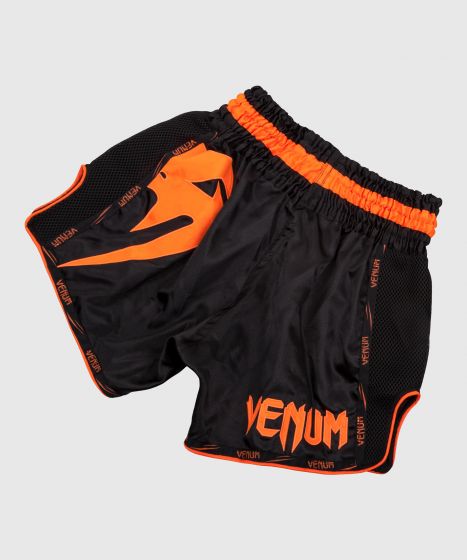 Venum Giant Muay Thai Shorts - Black/Neo Orange