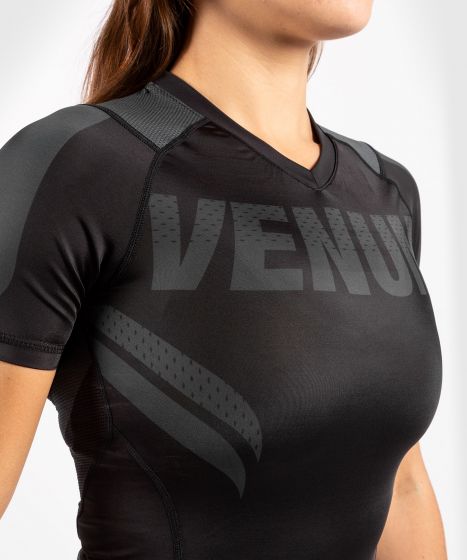 Venum ONE FC Impact Rashguard - short sleeves - for women - Black/Black