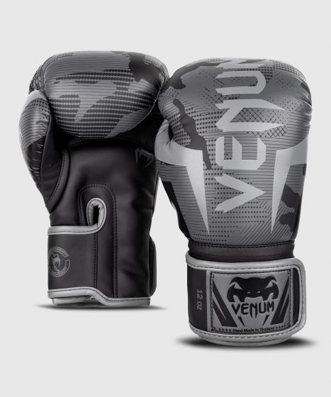 Venum Elite Boxing Gloves - Black/Dark camo