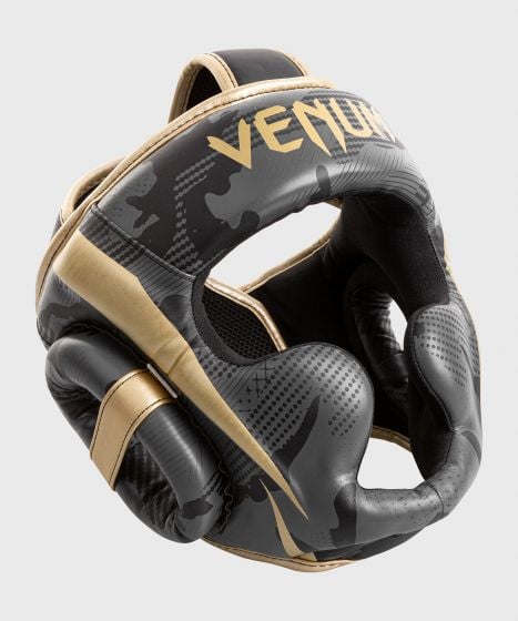 Venum Elite Boxing Headgear - Dark camo/Gold