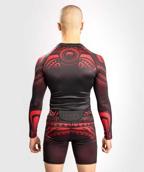 Venum Nakahi Compressie T-shirt - lange mouwen - zwart/rood
