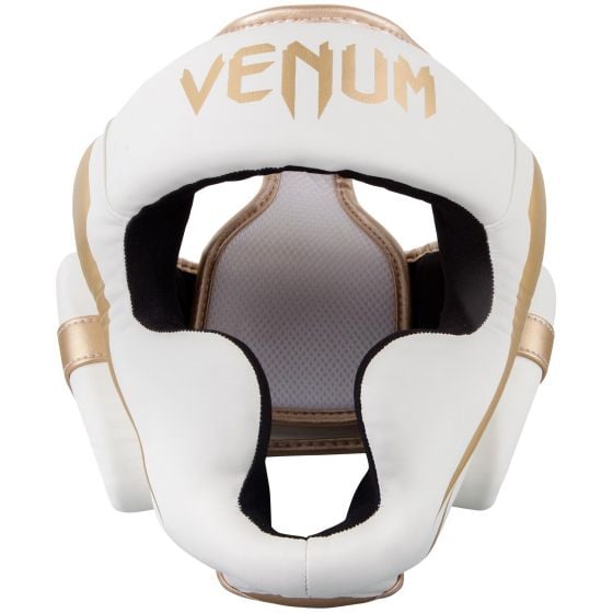 Venum Elite hoofdbeschermer - Wit/Goud