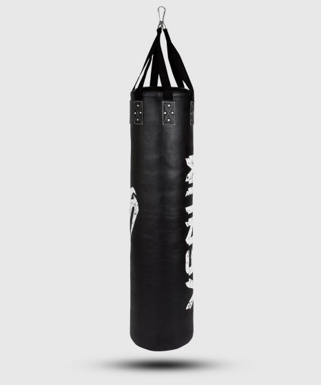 Venum Challenger bokszak (met plafondbevestiging) - Zwart/Wit - 130 cm - gevuld