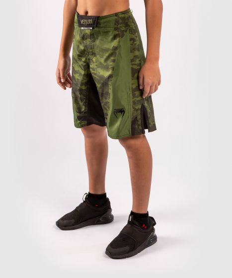 Pantalón corto de lucha Venum Trooper para niños - Camo Bosque/Negro