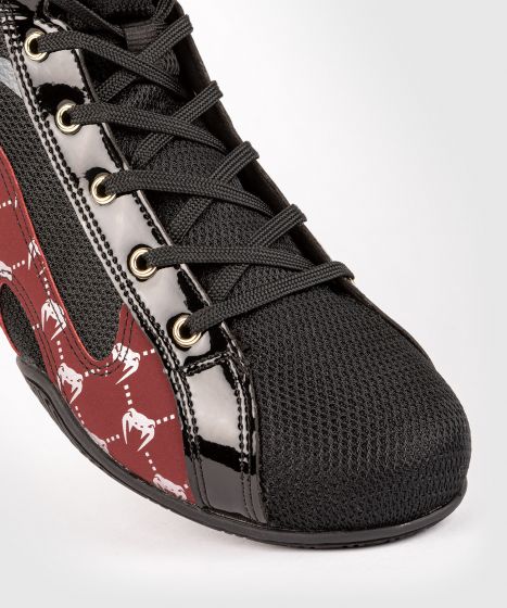 Venum Elite Evo Monogram Boxing Schuhe  – Schwarz/Bordeaux