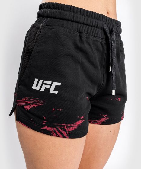 Pantaloncini in cotone UFC Venum Authentic Fight Week 2.0 - Donna - nero/rosso