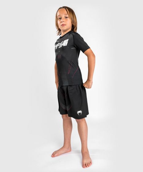 Venum Okinawa 3.0 Rashguard Short Sleeves - For Kids - Black/Red