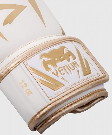 Gants de boxe Venum Elite - Blanc/Doré
