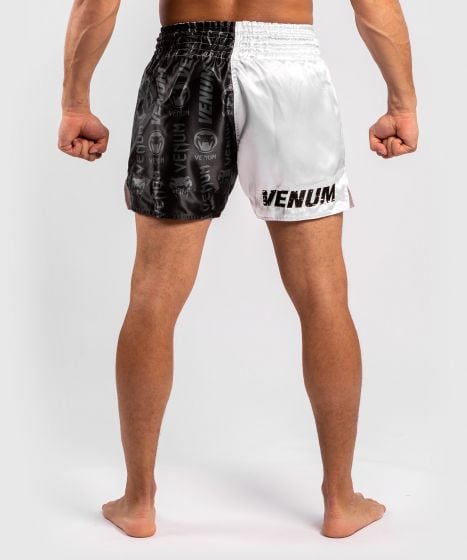 Short de Muay Thai Venum Logos - Noir/Blanc