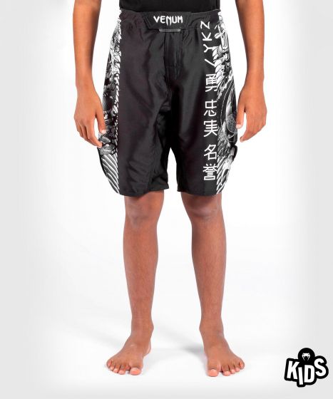 Pantalones cortos de lucha Venum YKZ21- para niños - Negro/Blanco