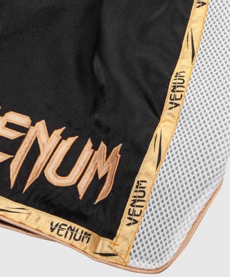 Venum Giant Muay Thai Shorts - Black/White/Gold