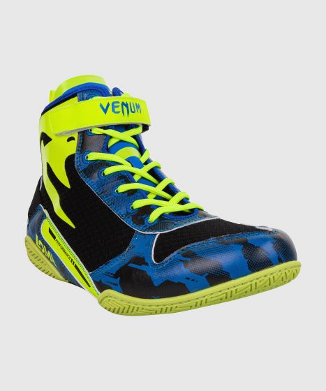 Zapatillas de boxeo Venum Giant Low edición Loma - Azul/Amarillo