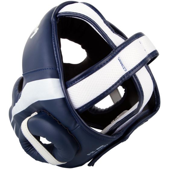 Venum Elite Headgear - White/Navy Blue