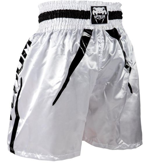 Venum Elite Boxing Shorts - Weiß/Schwarz