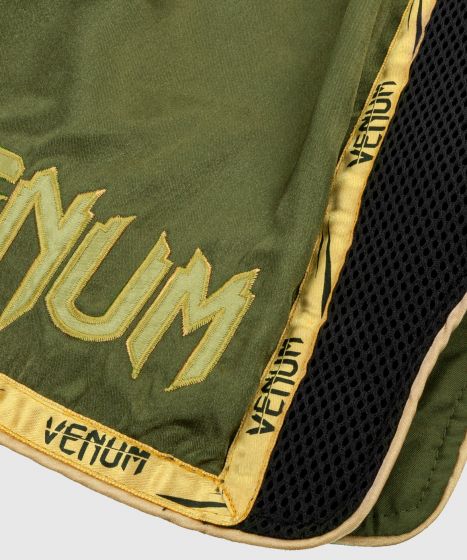 Pantalones Cortos de Muay Thai Venum Giant - Kaki/Negro