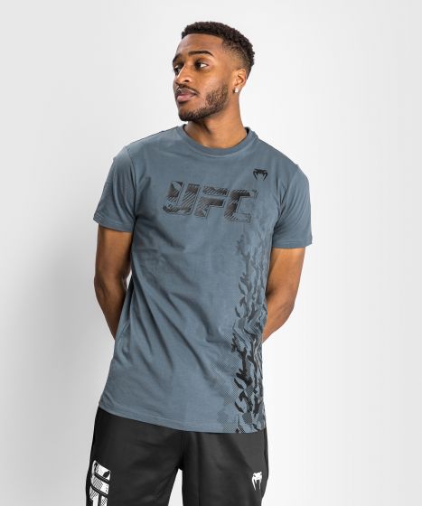 T-shirt Manches Courtes en Coton Homme UFC Venum Authentic Fight Week - Gris