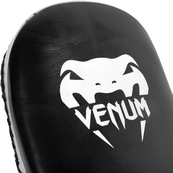 Venum Kick Pads Leather - Negro/Blanco