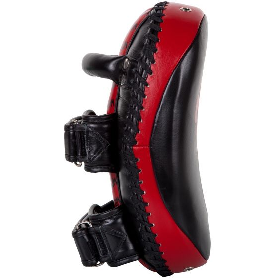 Venum Kick Pads Leather-Black/Red