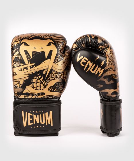Venum Dragon's Flight Boxing Gloves - For Kids - Black/Bronze