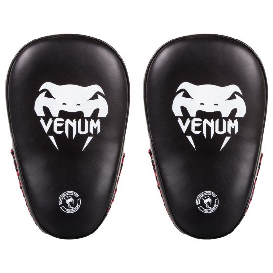 Venum Elite Small Kick Pads  - Black/Red