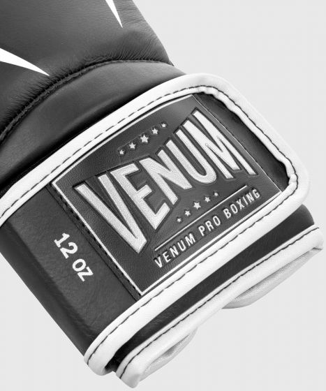 Gants de boxe pro Venum Giant 2.0 - Velcro - Noir/Blanc