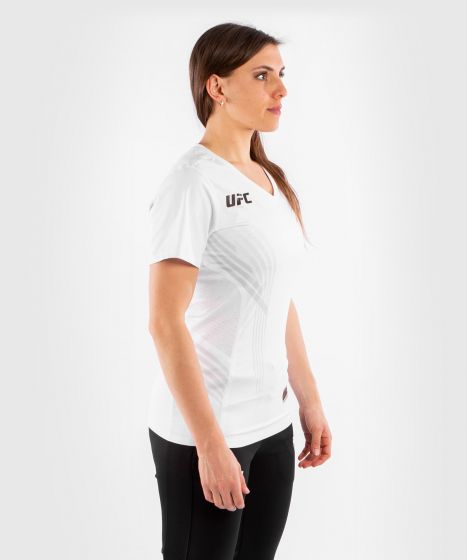 Camiseta Técnica Para Mujer Personalizada UFC Venum Authentic Fight Night - Blanco