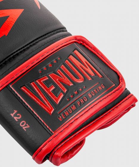 Guantoni da boxe professionali Venum Hammer – Velcro - Nero/Rosso