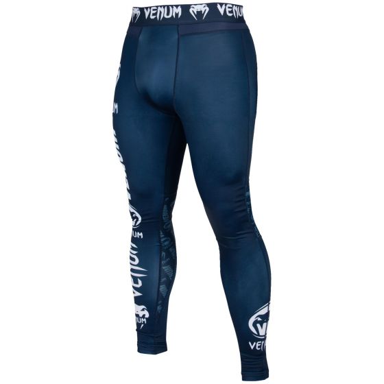 Pantalone a compressione Venum Logos - Blu navy/Bianco