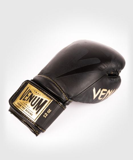 Venum Giant 2.0 professionelle Boxhandschuhe - Klettverschluss - Schwarz/Swcharz-Gold