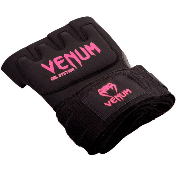 Venum Kontakt Gel Handschuh Wraps - Schwarz/Neonrosa