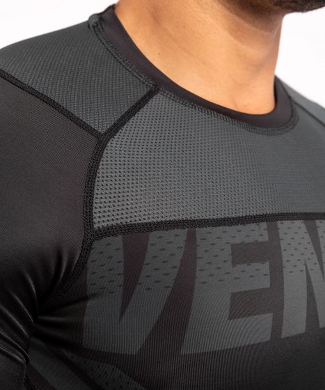 T-shirt de compression Venum ONE FC Impact - manches longues - Noir/Noir
