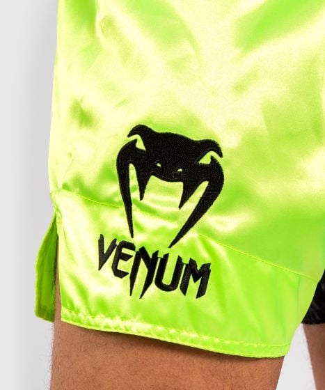 Pantaloncini da Muay Thai Venum Logos - Nero / Giallo