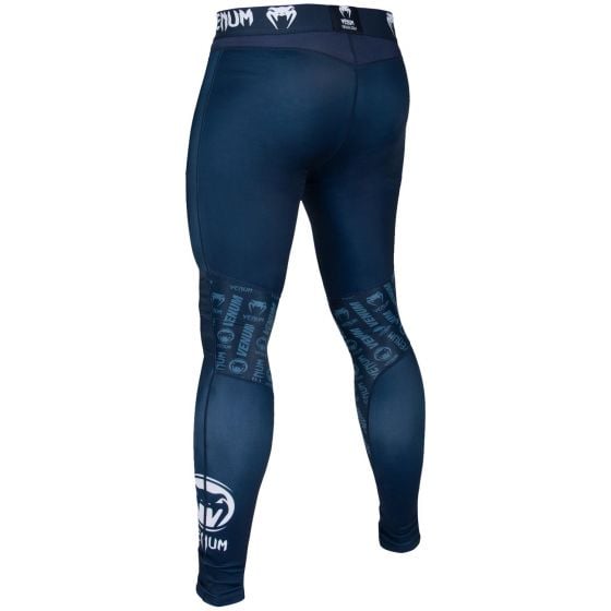 Pantalone a compressione Venum Logos - Blu navy/Bianco