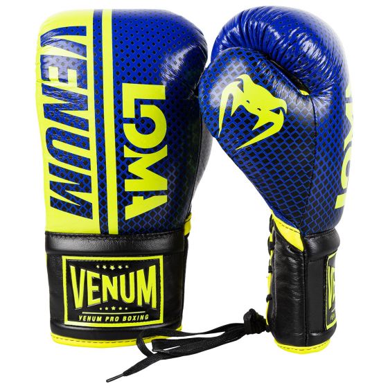 Venum Shield Pro Boxhandschuhe Loma Edition - Mit Schnürung - Blau/Gelb