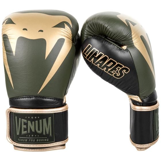 Venum Giant 2.0 Pro bokshandschoenen Linares-editie - met klittenband - kaki/zwart/goud