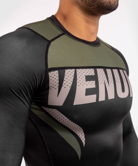Venum ONE FC Impact Rashguard - long sleeves - Black/Khaki