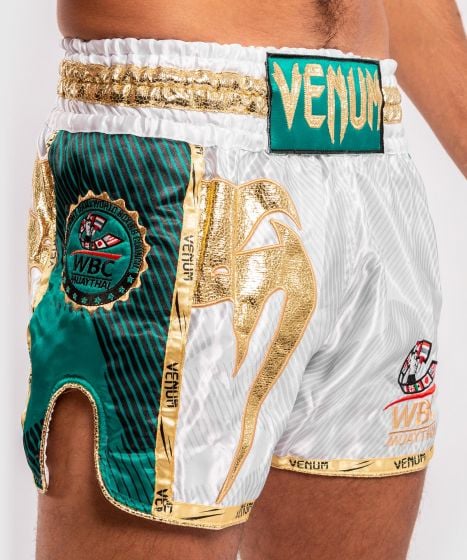 Venum WBC Muay Thai Shorts  - White/Green