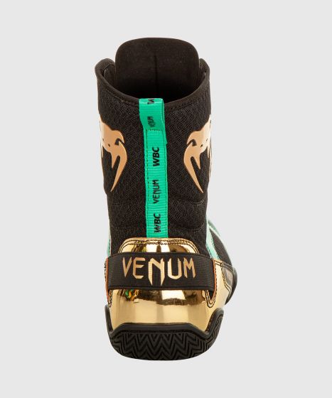 Chaussures de boxe Venum Elite - Edition limitée WBC - Vert Métallique/Doré