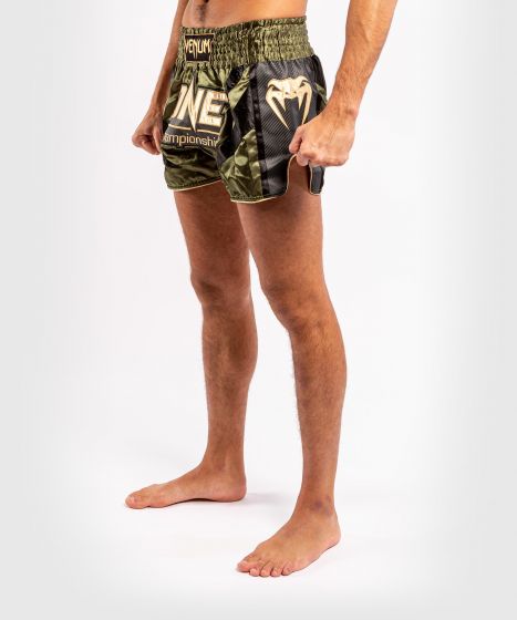 Pantalones cortos de Muay Thai Venum x ONE FC - Caqui/Gold