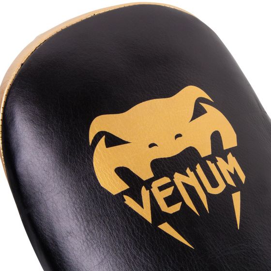 Venum Kick Pads in pelle-nero/oro